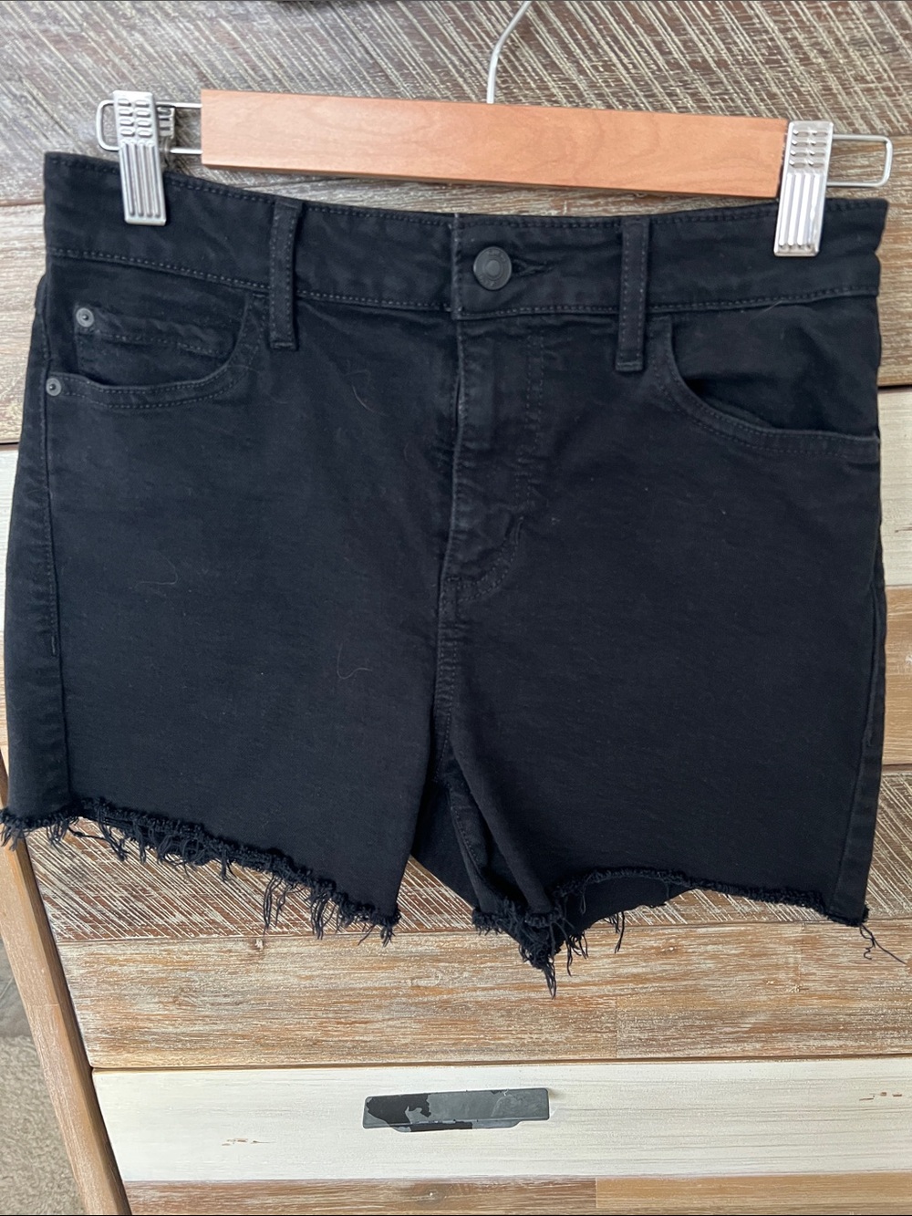 Women’s Black Stretch Denim Shorts